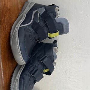 Froddo Navy Leather High Top Sneakers Hook Loop Closure Kids Size 34(US 3 Youth)